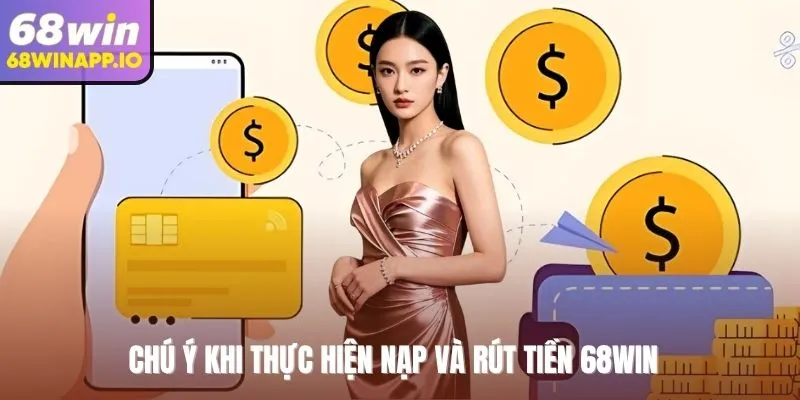 Chú ý khi thực hiện nạp và rút tiền 68WIN